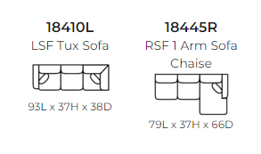 184 2Pc Stanton Sectional - Custom