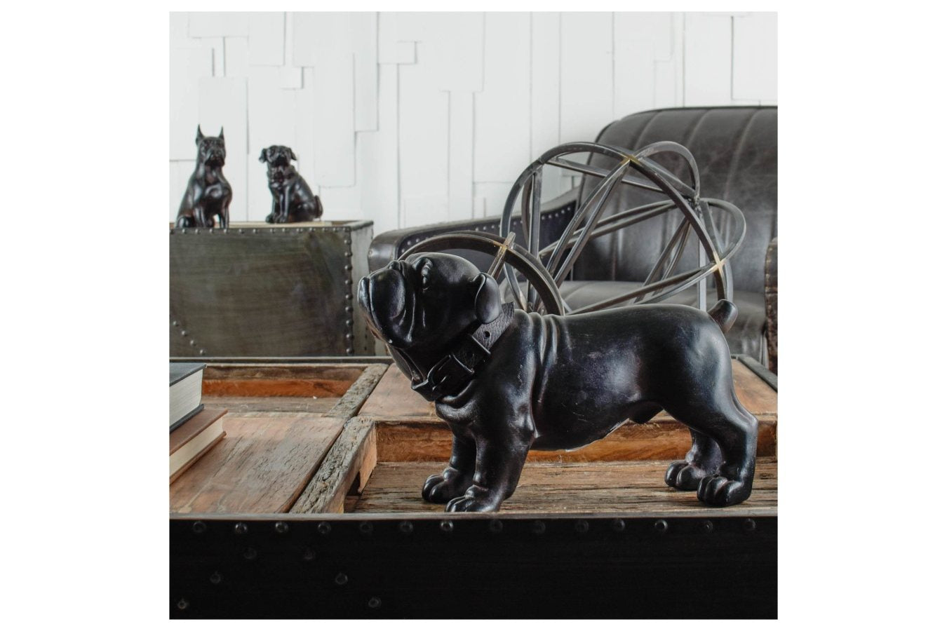 Hugo Black Resin Bulldog