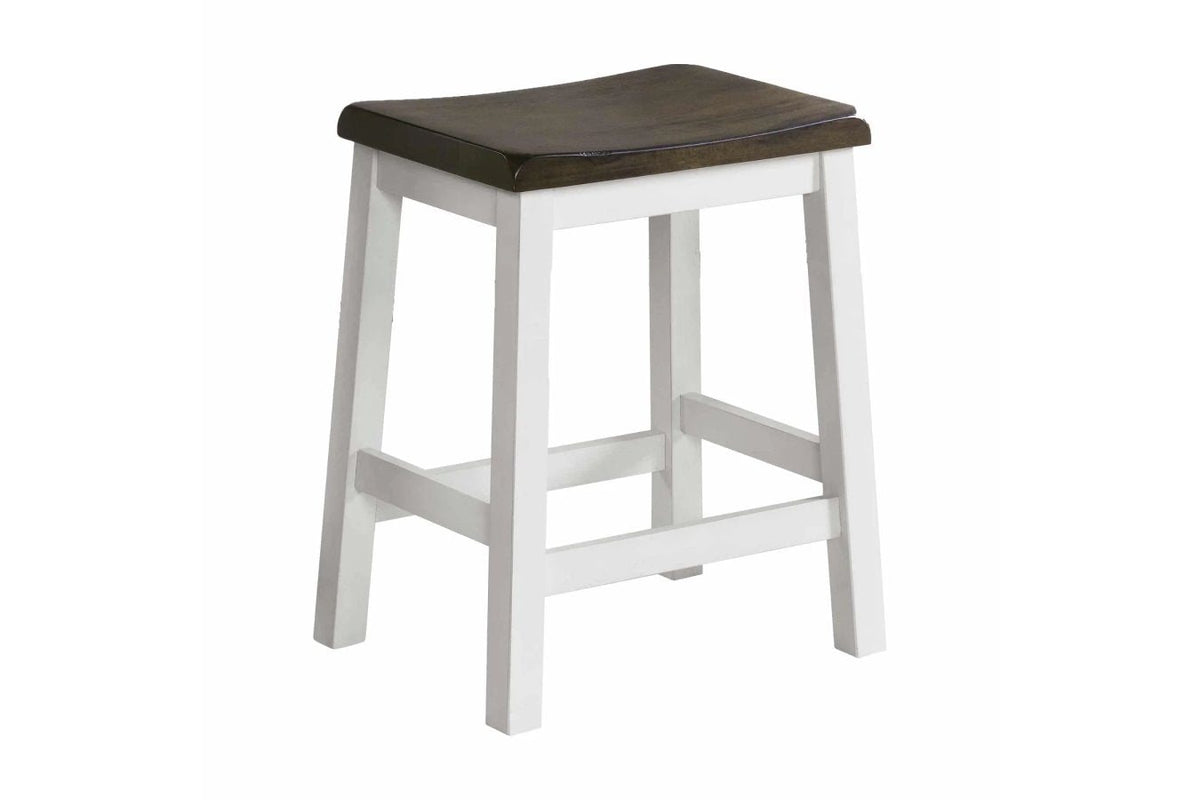 Kona White Backless Stool