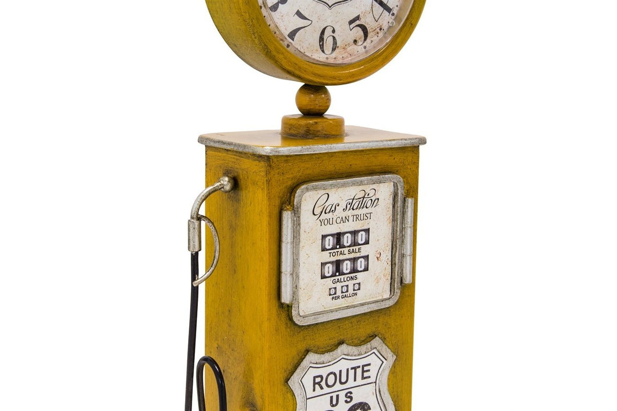 Route 66 Yellow Table Top Clock