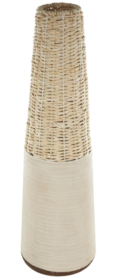 Light Brown Rattan Woven Vase