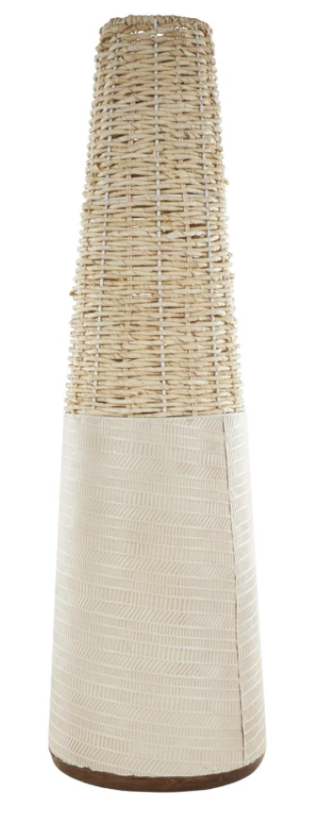 Light Brown Rattan Woven Vase