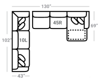 282 2Pc Stanton Sectional - Custom