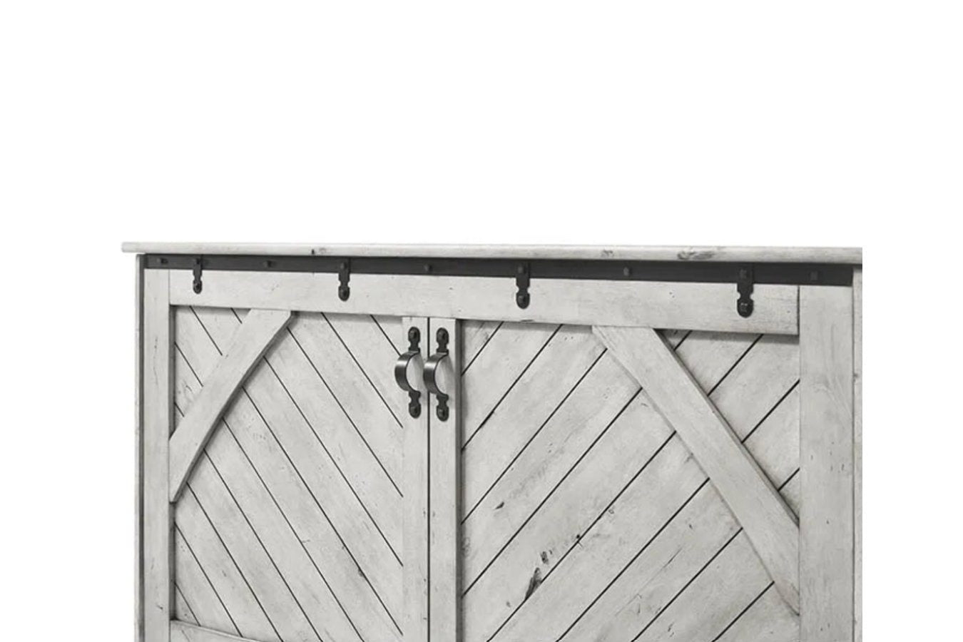 Ranchero Wildwood Vintage White Murphy Bed with Mattress