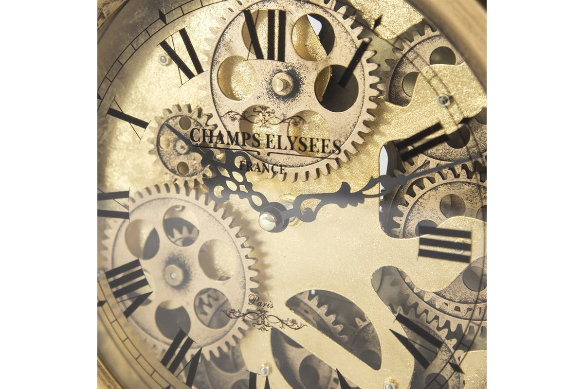Brass Gears Table Top Clock