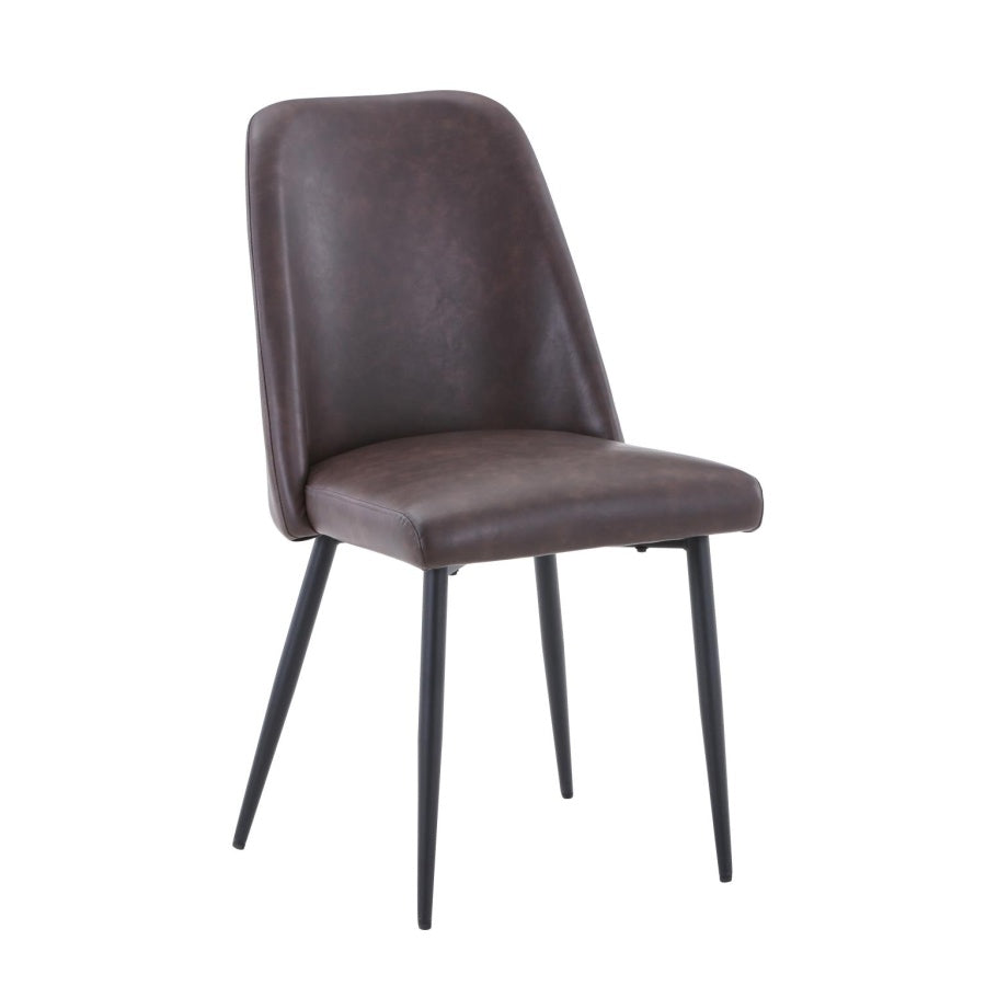 Maddox Dark Brown Upholstered Chair