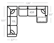 551 2Pc Stanton Sectional - Custom