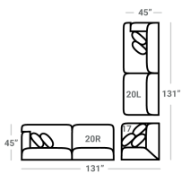 575 3Pc Stanton Sectional - Custom