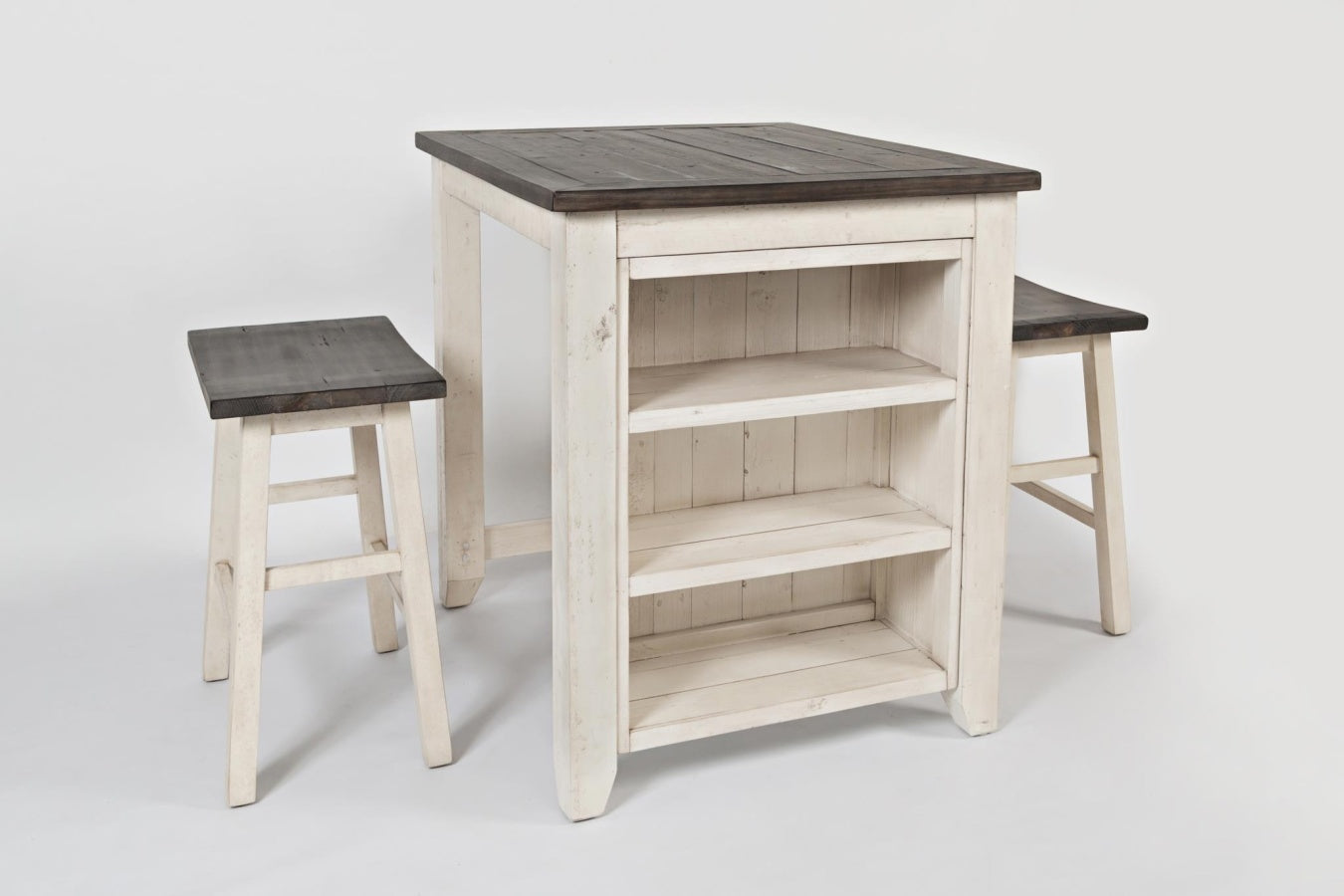 Madison County 3Pc Counter Height Table Set