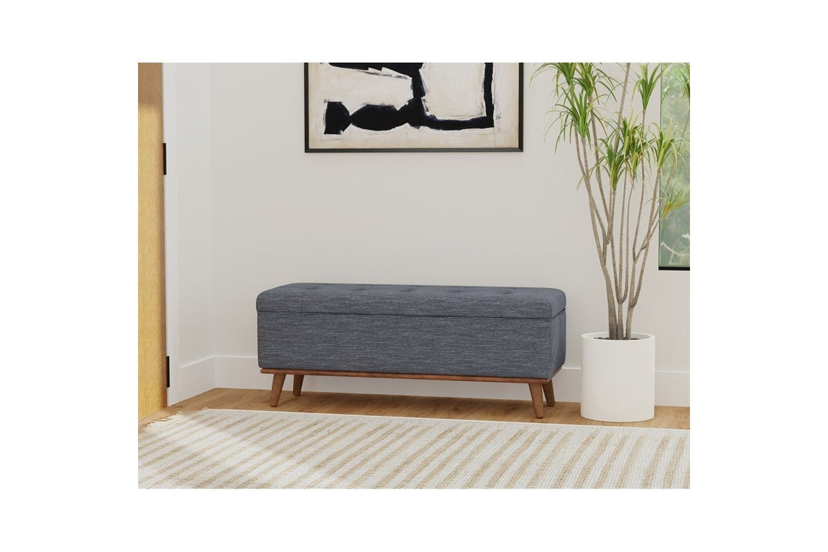 Rory Navy Storage Ottoman