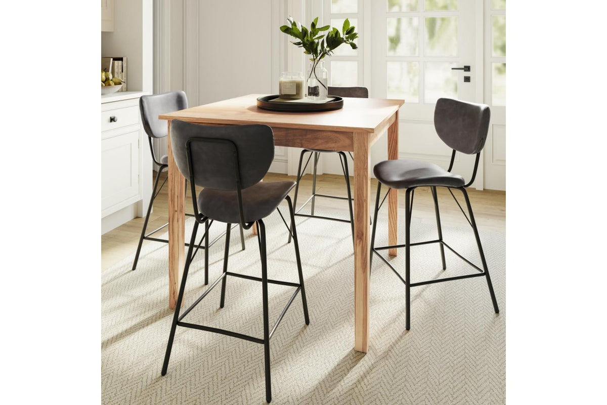 Owen Grey Upholstered Stool