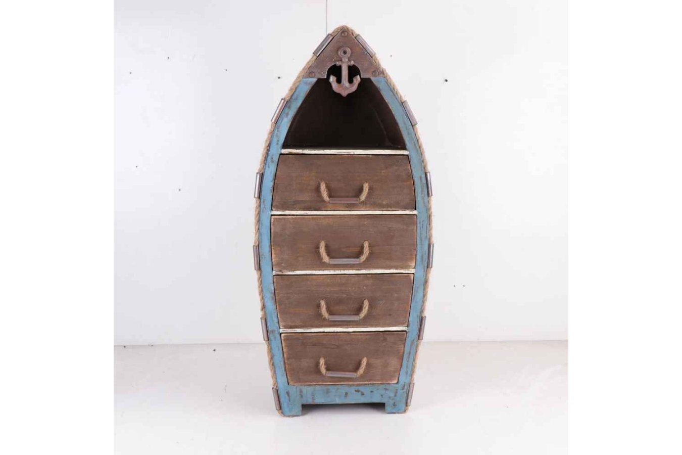 Wood Boat Cabinet with Drawers