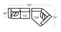 372 2Pc Stanton Sectional - Custom