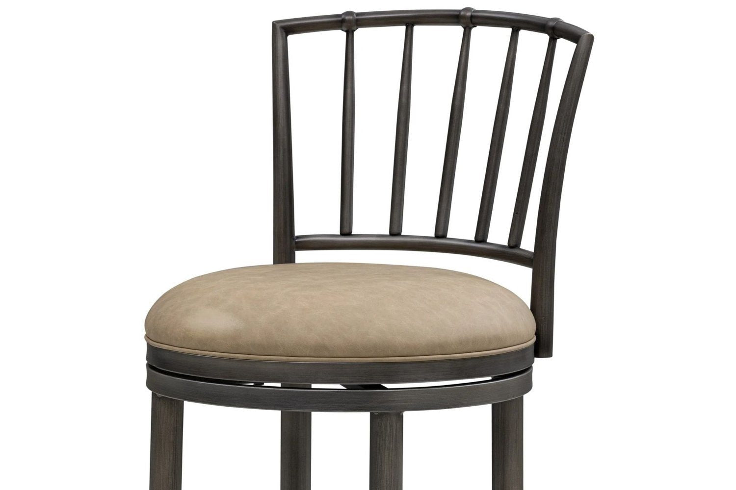 Vince Mushroom Brown Swivel Barstool