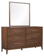 Jasper Modern Walnut Square Mirror