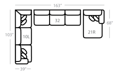 329 3Pc Stanton Sectional - Custom