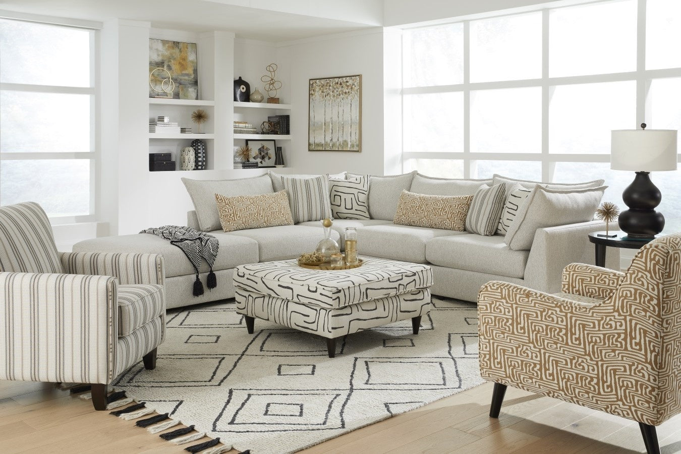 Durango Pewter 5Pc Sectional