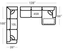 225 2Pc Stanton Sectional - Custom