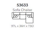 536 Stanton Sofa Chaise - Custom