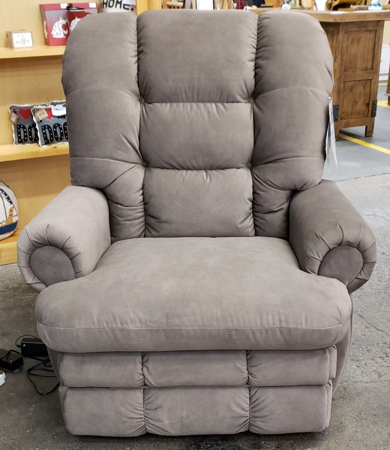 Stanton 882 power headrest and lumbar big mans lift chair in Weekend Walks Mocha fabric.