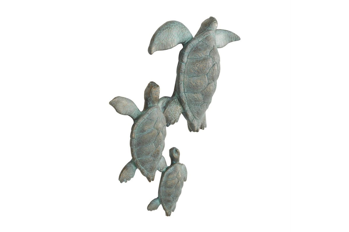Blue Polystone Turtle Wall Decor