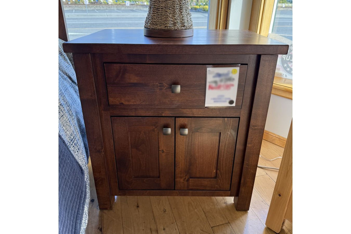 1-Drawer & 2-Door Nightstand - Alder