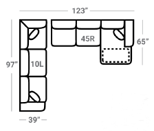 112 2Pc Stanton Sectional - Custom