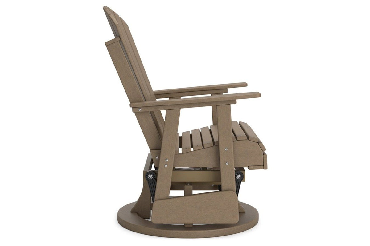 Hyland Wave Driftwood Outdoor Swivel Glider Chair