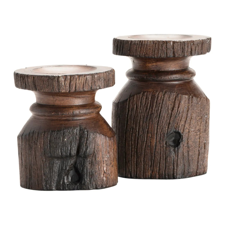 Barn Post Candleholders (Set of 2)