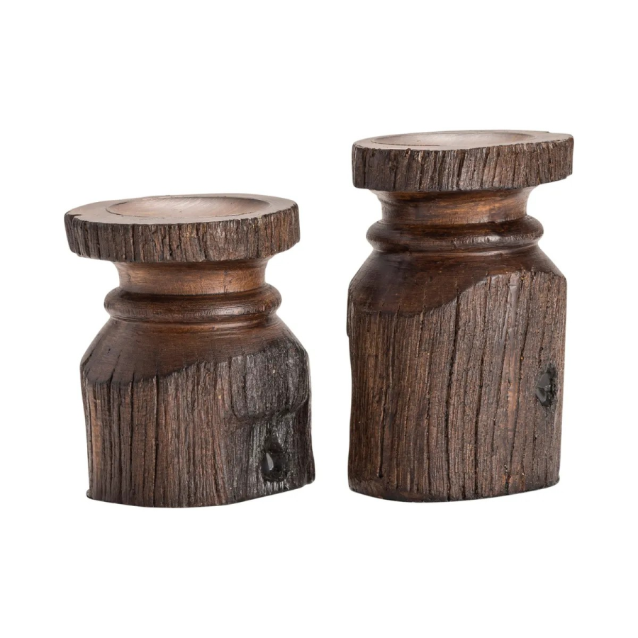 Barn Post Candleholders (Set of 2)