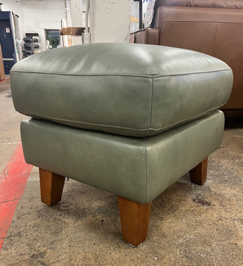 Chino Sage Moss Ottoman