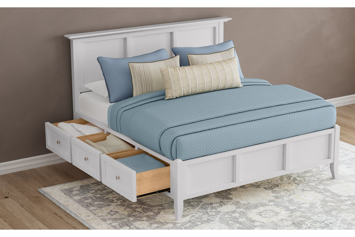 Westlake White Storage Bed