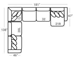 541 4Pc Stanton Sectional - Custom