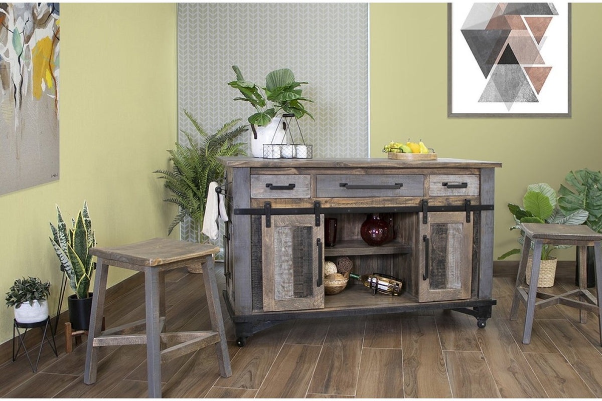 Loft Brown Kitchen Island