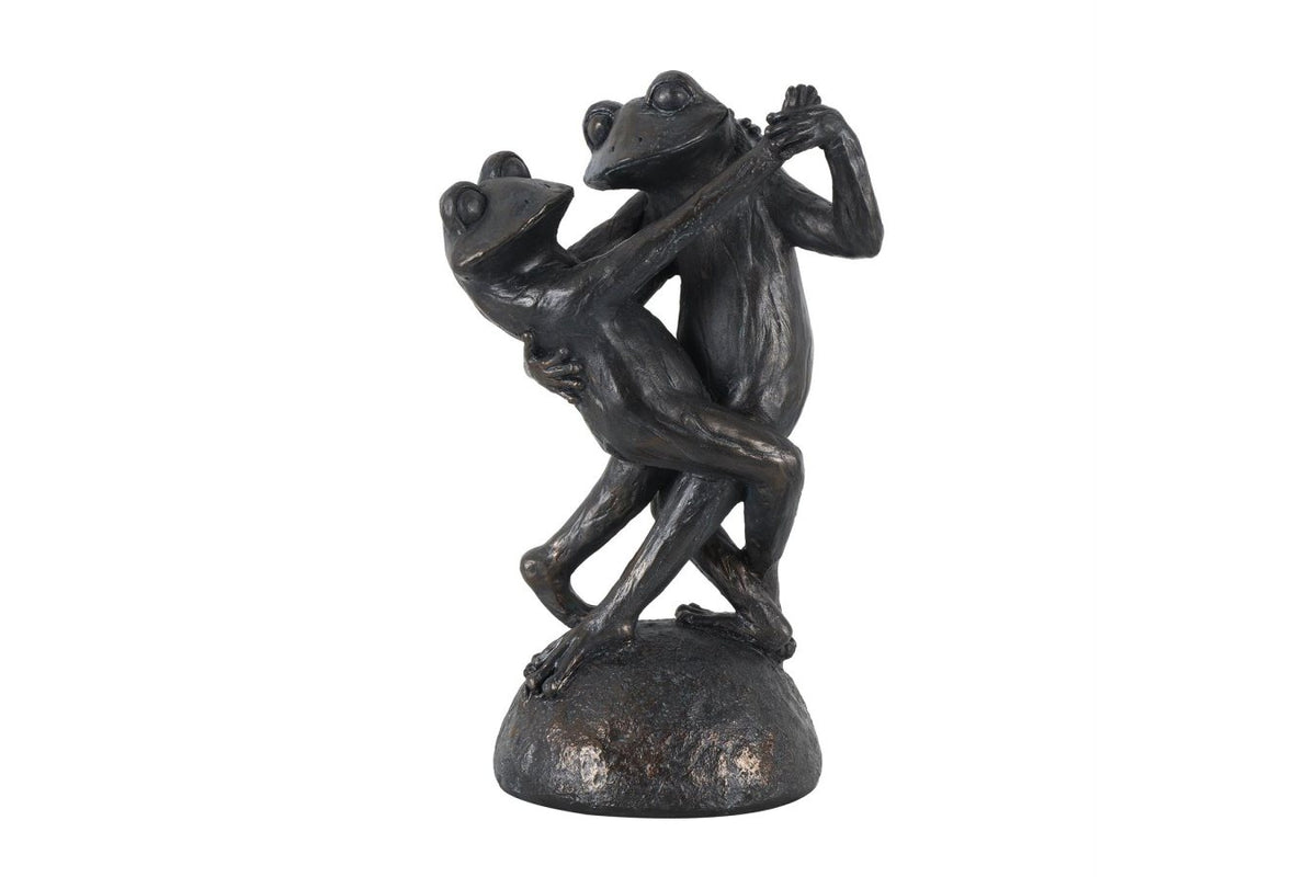 Frogs Dancing on Rock Sculpture