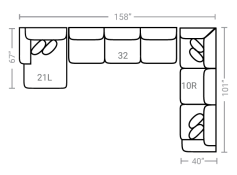 524 3Pc Stanton Sectional - Custom