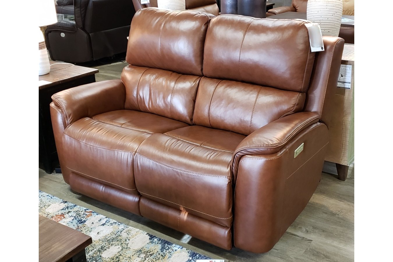 727 Stanton Loveseat - Top Drawer Cognac