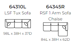 643 2Pc Stanton Sectional - Custom