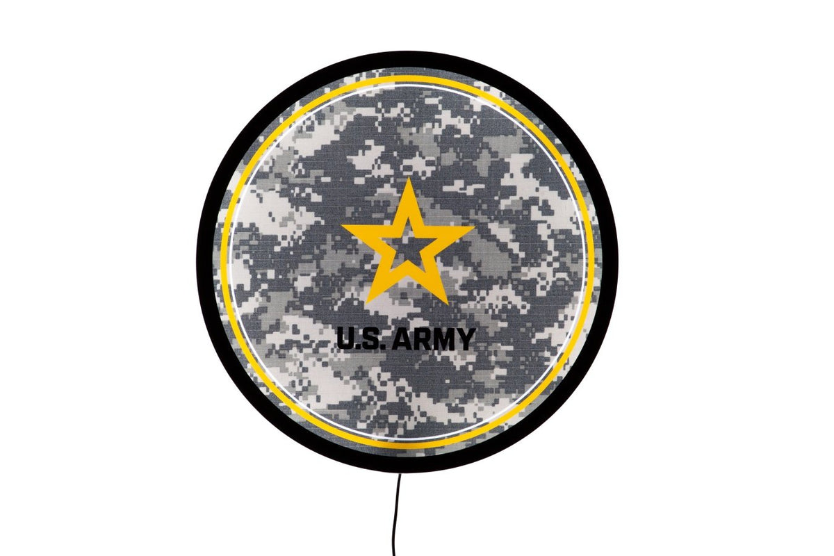 U.S. Army Round LED Wall Decor