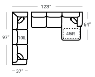 283 2Pc Stanton Sectional - Custom